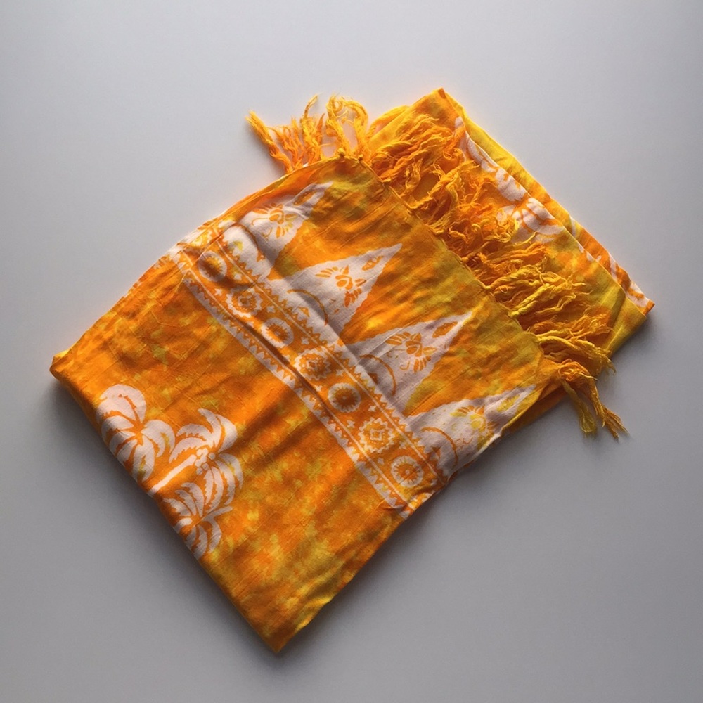 Yellow and White Summer Scarf